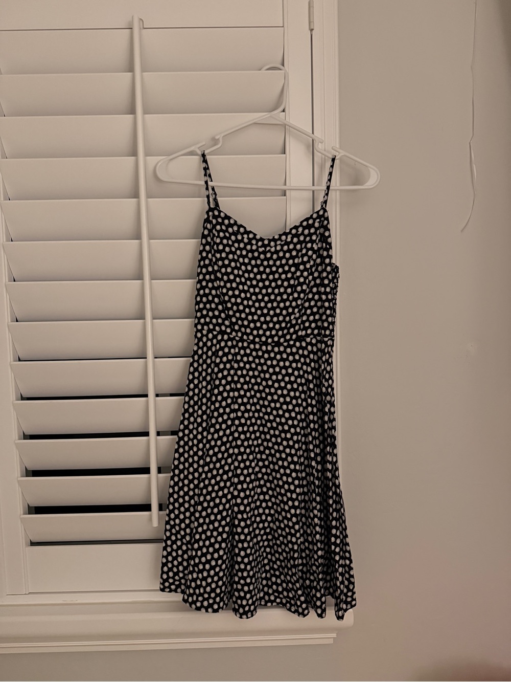 Polka Dot Spaghetti Strap Dress - Black & White